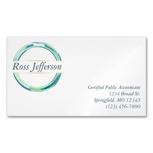 Blue Circle-Logo Magnetisch Visitekaartje (Voorkant)