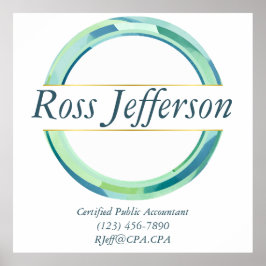 Blue Circle-Logo Poster