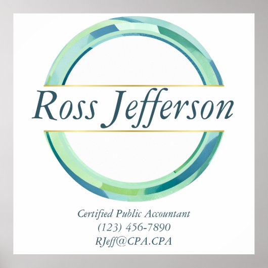 Blue Circle-Logo Poster (Voorkant)