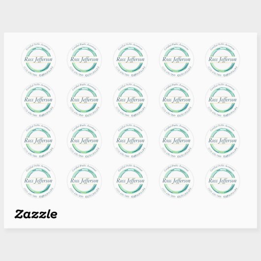 Blue Circle-Logo Ronde Sticker (Vel)
