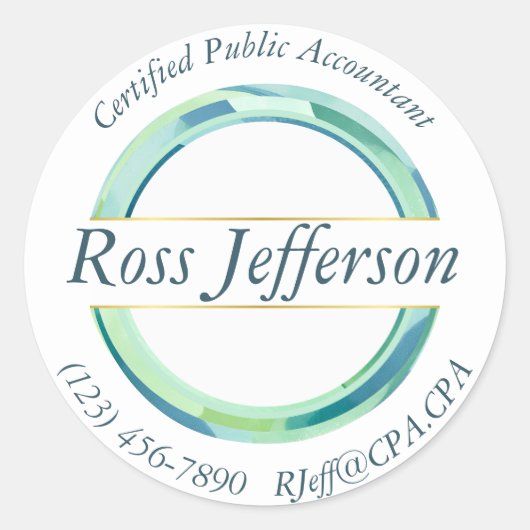 Blue Circle-Logo Ronde Sticker (Voorkant)