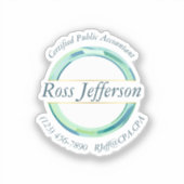 Blue Circle-Logo Sticker (Voorkant)