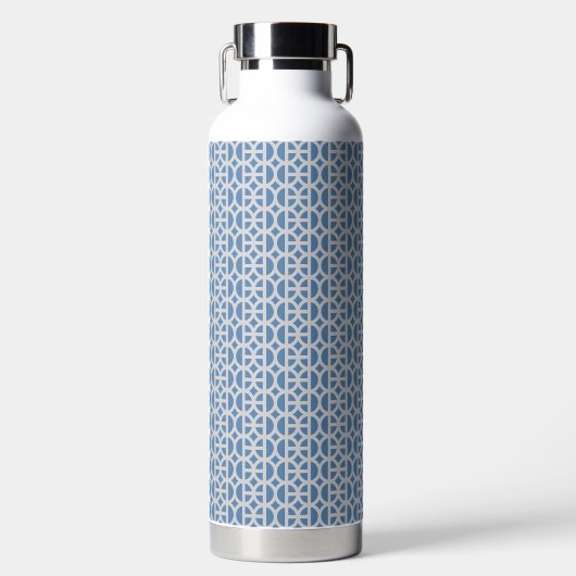 Blue Circle Pattern Water Bottle Waterfles (Voorkant)