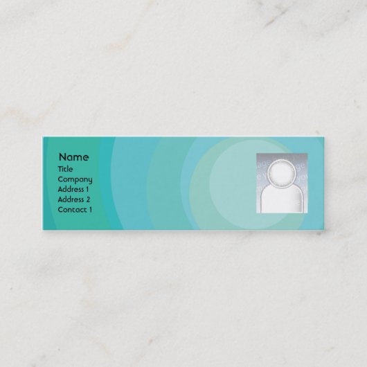 Blue Circle Shades - Skinny Mini Visitekaartje (Voorkant)