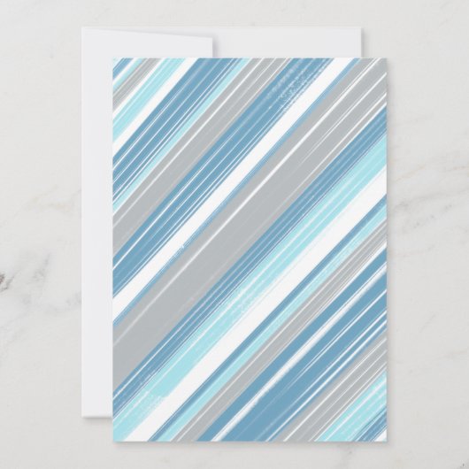 Blue Circles Birthday Boy Invitation Kaart (Achterkant)