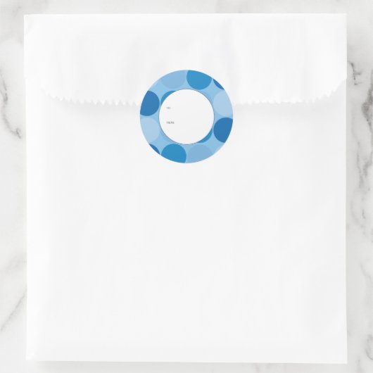 Blue Circles Cadeau Label (Tas)