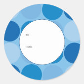 Blue Circles Cadeau Label (Voorkant)