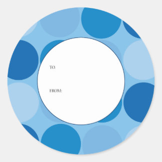 Blue Circles Cadeau Label