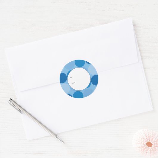 Blue Circles Cadeau Label (Envelop)