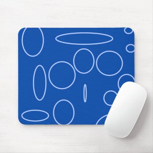 Blue Circles Mousepad Muismat (Met muis)