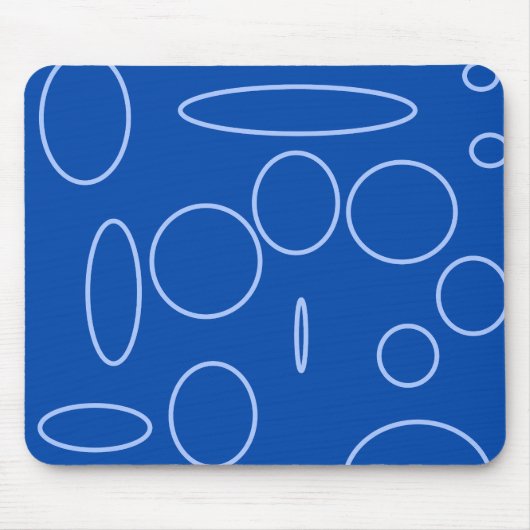 Blue Circles Mousepad Muismat (Voorkant)