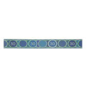 Blue Circles Pattern Custom Birthday Age Satijnen Lint (Voorkant)