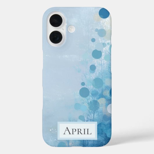 Blue Circles & Trees Case-Mate iPhone Hoesje (Achterkant)