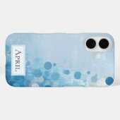 Blue Circles & Trees Case-Mate iPhone Hoesje (Achterkant (horizontaal))