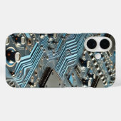 Blue Circuit Board telefoonhoesje Case-Mate iPhone Case (Achterkant (horizontaal))