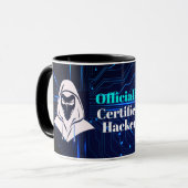 Blue Circuit Cyber Security Computer Hacker Mok (Voorkant links)