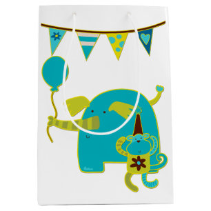 Blue Circus Birthday Kind Medium Cadeauzakje