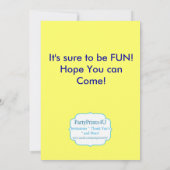 Blue Circus Carnival Big Top Birthday Party Kaart (Achterkant)