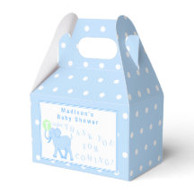 Blue Circus Cute Elephant Bedankt voor uw komst