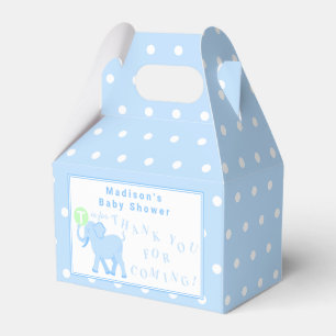 Blue Circus Cute Elephant Hartelijk dank voor uw k Bedankdoosjes