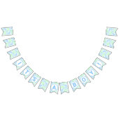 Blue Circus Cute Pattern Baby Boy Baby shower Vlaggetjes (Alle)