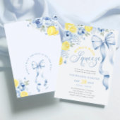 Blue Citrus Baby shower Invitation Kaart