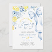 Blue Citrus Baby shower Invitation Kaart (Voorkant)
