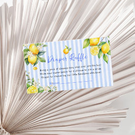 Blue Citrus Lemon Ciao Baby Diaper Raffle Card Informatiekaartje