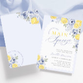 Blue Citrus Lemon Vrijgezellenfeest Kaart