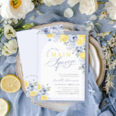 Blue Citrus Lemon Vrijgezellenfeest Kaart