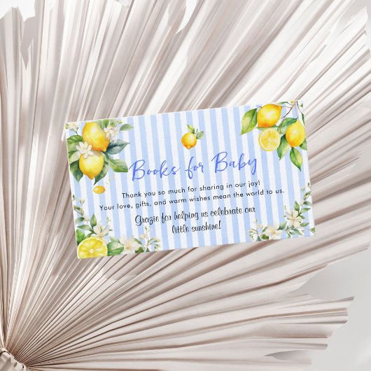 Blue Citrus Lemons Ciao Baby Books for Baby Informatiekaartje