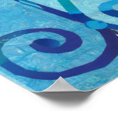 Blue City CHEFCHAOUEN Paper Collage Poster (Hoek)