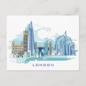 Blue City Skyline | Londen, Engeland Briefkaart (Voorkant)
