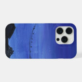 Blue Cityscape Phone Case iPhone Hoesje (Achterkant horizontaal)