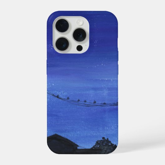 Blue Cityscape Phone Case iPhone Hoesje (Achterkant)