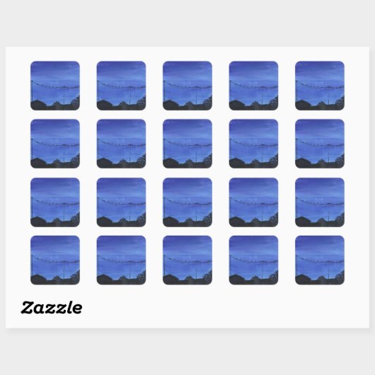 Blue Cityscape Stickers (Vel)