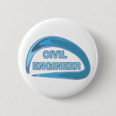 Blue Civil Engineer Button (Voorkant)