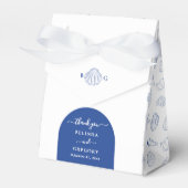 Blue Clam Seashells Coastal Seaside Beach Wedding Bedankdoosjes (Voorkant Zijde)