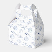 Blue Clam Seashells Coastal Seaside Beach Wedding Bedankdoosjes (Achterkant)