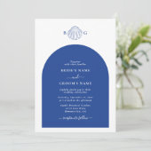 Blue Clam Seashells Coastal Seaside Beach Wedding Kaart (Staand voorkant)