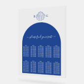 Blue Clam Seashells Coastal Wedding Seating Chart Acryl Bord (Hoek)