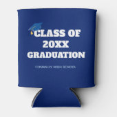 Blue Class of 2025 Custom School Afstuderen Blikjeskoeler (Voorkant)