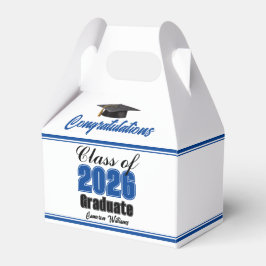 Blue Class of 2026 Custom Graduation Party Bedankdoosjes