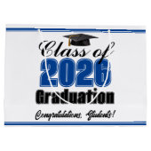 Blue Class of 2026 Custom Graduation Party Groot Cadeauzakje (Achterkant)