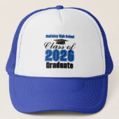 Blue Class of 2026 Graduation Custom Trucker Pet (Voorkant)
