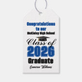 Blue Class of 2026 Graduation Party Custom Cadeaulabel (Voorkant)