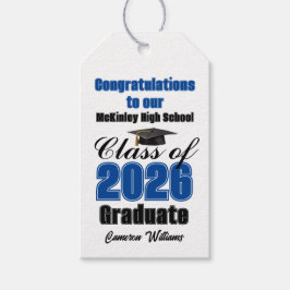 Blue Class of 2026 Graduation Party Custom Cadeaulabel