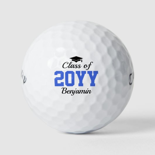 Blue Class van 2025 gepersonaliseerd Afstuderen Golfballen (Voorkant)