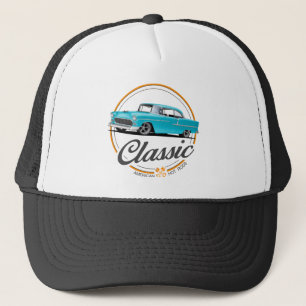 Blue Classic 1955 Street Rod Trucker Pet
