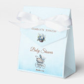 Blue Classic Boy Baby shower Bedankdoosjes (Voorkant Zijde)